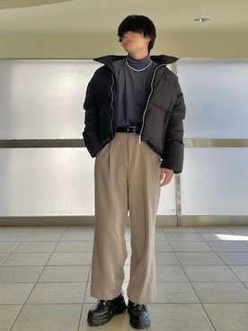 「G.O.C（ジーオーシー）のアイテム（ダウンジャケット/コート）」を使った、きいろさん（メンズ・173cm）の冬コーディネート