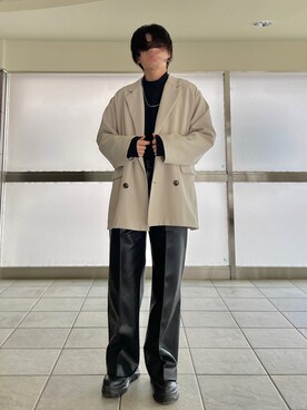 「epnok（エプノック）のアイテム（テーラードジャケット）」を使った、きいろさん（メンズ・173cm）の春コーディネート
