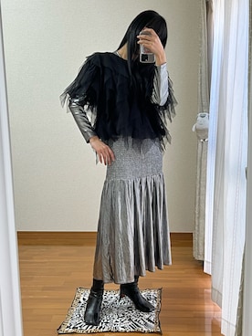 白玉くん☁️さん（レディース・163cm）の冬コーディネート