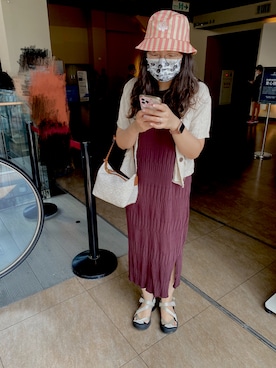 「アイテム（デジタル腕時計、ピンク系）」を使った、g01570027さん（レディース・161cm）の夏コーディネート