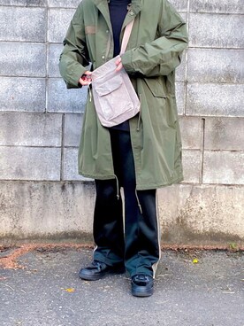 「秋トレンド2021」｜「アイテム（モッズコート）」を使った、たつやさん（メンズ・170cm）の秋コーディネート