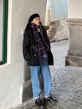「PULL&BEAR（プルアンドベア）のアイテム（パンツ）」を使った、Jさん（レディース・163cm）の秋コーディネート
