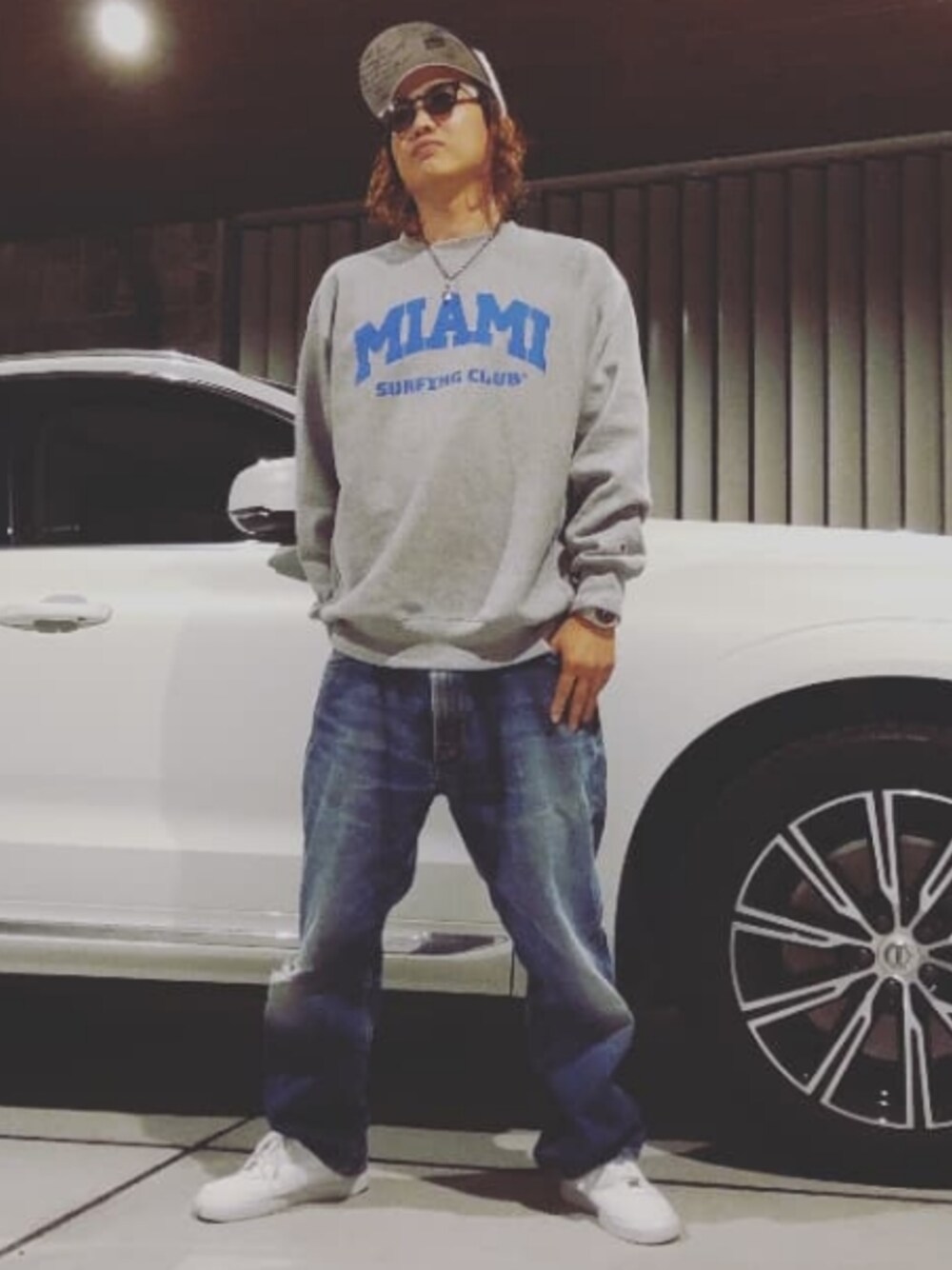 るんるんば様 C6518 Championスウェット×デニムコーデ