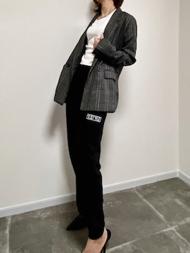 「シンフルコーデ」｜「アイテム（スウェットパンツ）」を使った、yyuuiixxさん（レディース・156cm）の春コーディネート