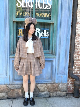 「apres jour（アプレジュール）のアイテム（セットアップ）」を使った、MISAKIさん（レディース・160cm）の秋コーディネート