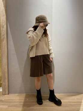 「tiptop（ティップトップ）のアイテム（シューズ）」を使った、YURIさん（レディース・157cm）の秋コーディネート