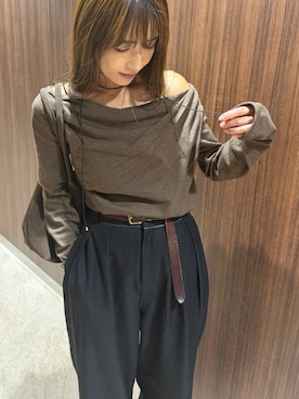 「ブラウン×ブラック」｜nr49さん（レディース・159cm）の秋コーディネート