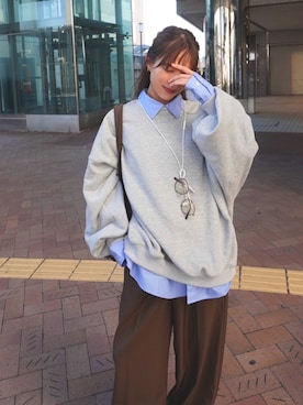 「アイテム（スウェット）」を使った、nr49さん（レディース・159cm）の秋コーディネート