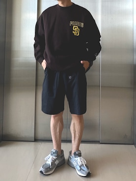 「アイテム（スウェット）」を使った、T_factoryさん（メンズ・173cm）の夏コーディネート