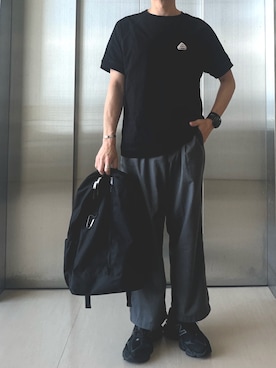 「アイテム（バックパック/リュック）」を使った、T_factoryさん（メンズ・173cm）の夏コーディネート