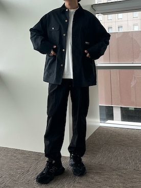 「アイテム（カバーオール）」を使った、T_factoryさん（メンズ・173cm）の秋コーディネート