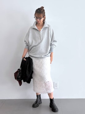 「BABYLONE（バビロン）のアイテム（スカート）」を使った、babylonesaitoさん（レディース・165cm）の秋コーディネート