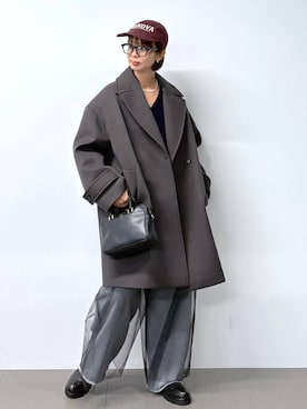 「アイテム（ピーコート）」を使った、babylonesaitoさん（レディース・165cm）の秋コーディネート