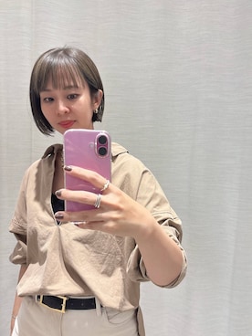 「BABYLONE（バビロン）のカツラギロングスカート（スカート）」を使った、babylonesaitoさん（レディース・165cm）の秋コーディネート