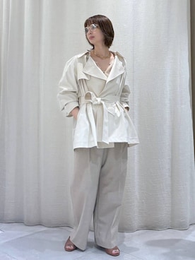 「BABYLONE（バビロン）のアイテム（ジャケット/アウター）」を使った、babylonesaitoさん（レディース・165cm）の春コーディネート