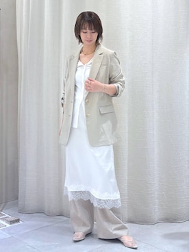 「BABYLONE（バビロン）のアイテム（ジャケット/アウター）」を使った、babylonesaitoさん（レディース・165cm）の春コーディネート