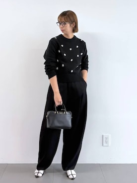 「アイテム（ボストンバッグ）」を使った、babylonesaitoさん（レディース・165cm・40代）の冬コーディネート