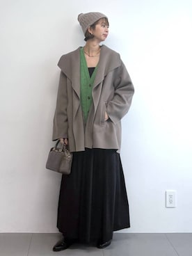 「アイテム（ピーコート）」を使った、babylonesaitoさん（レディース・165cm）の秋コーディネート