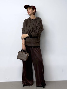 「アイテム（キャップ）」を使った、babylonesaitoさん（レディース・165cm・40代）の冬コーディネート