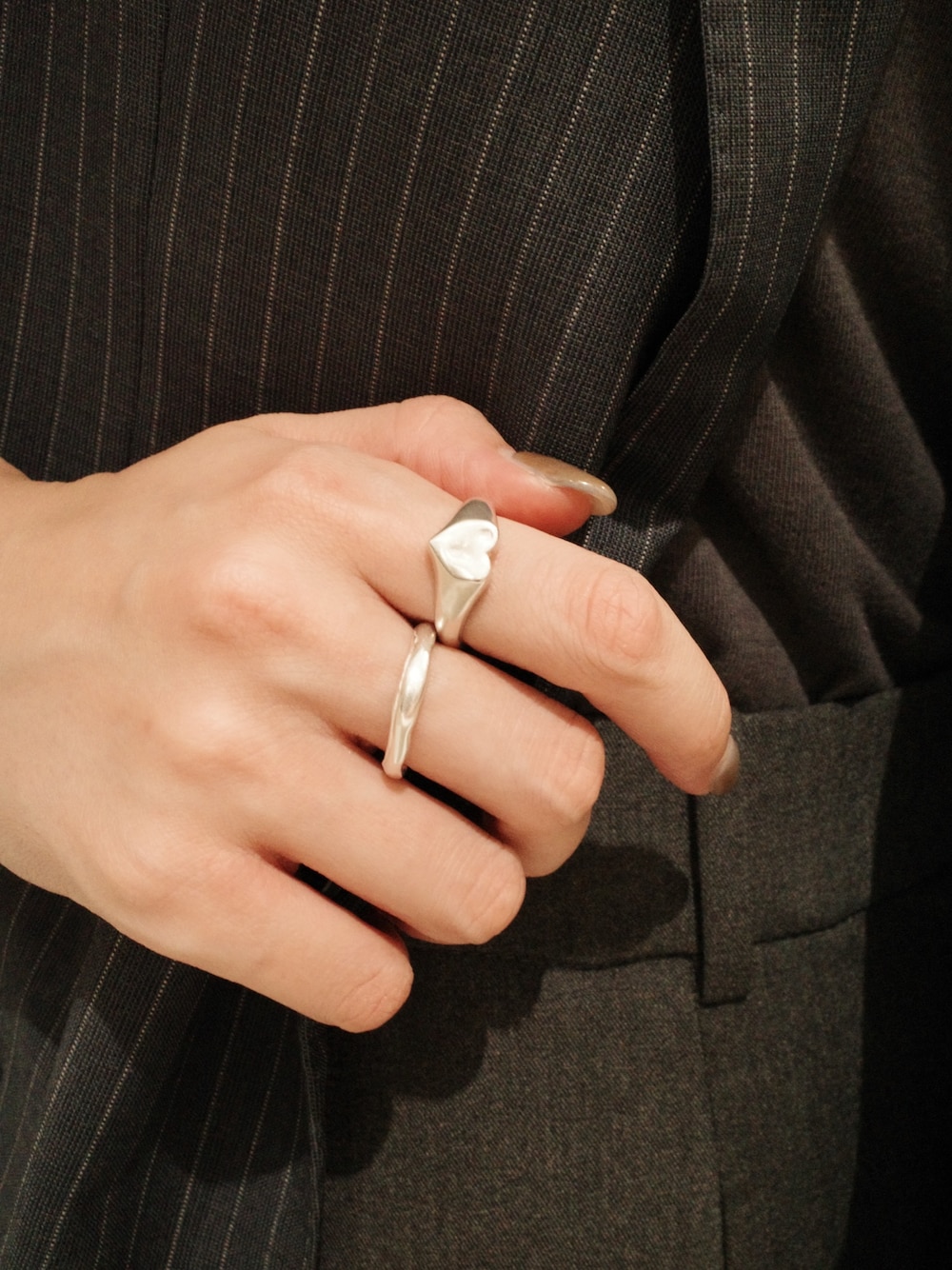 TEN.（テン）の「SILVER925 ハートシグネットリング（リング）」 - WEAR