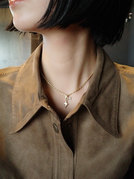 「アイテム（チャーム）」を使った、tomiさん（レディース・165cm）の秋コーディネート