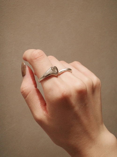 シルバー 925 ハート リング 指輪 ヴィンテージ調 10号 オーダーメイド