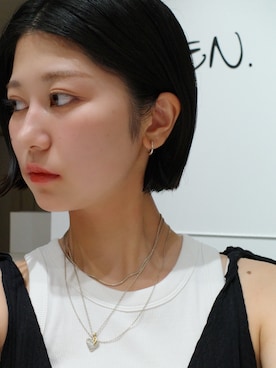 「アイテム（チャーム）」を使った、tomiさん（レディース・165cm）の夏コーディネート
