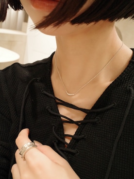 「TEN.（テン）のSILVER925 ファネルリング（リング）」を使った、tomiさん（レディース・165cm）の秋コーディネート