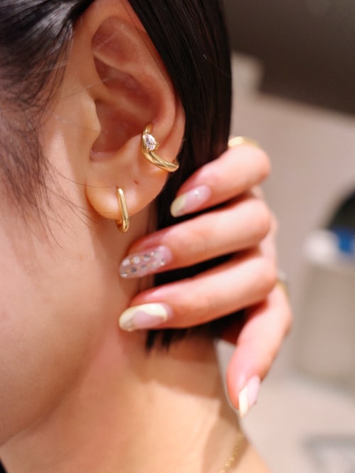 TEN.（テン）の「18KGP オブロングピアス（ピアス（両耳用））」 - WEAR