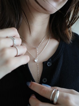 「TEN.（テン）のSILVER925 グレースネックレス（ネックレス、シルバー系）」を使った、tomiさん（レディース・165cm）の夏コーディネート