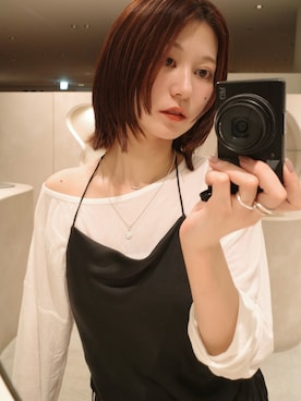 「アイテム（アクセサリー）」を使った、tomiさん（レディース・165cm）の春コーディネート