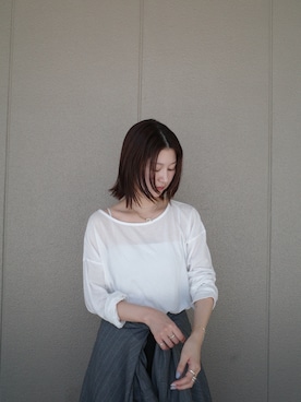 「TEN.（テン）のアイテム（リング）」を使った、tomiさん（レディース・165cm）の春コーディネート