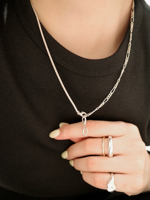 SILVER925 シェードコンビチェーンネックレス SV（ネックレス）｜TEN