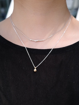 「TEN.（テン）の【ZOZO限定】SILVER925 18KGP バロックネックレス ギフト（ネックレス）」を使った、tomiさん（レディース・165cm）の春コーディネート
