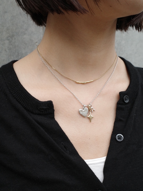 ten. SILVER925 ハートシルフィウムネックレス ハートシルフィウムネックレス GD