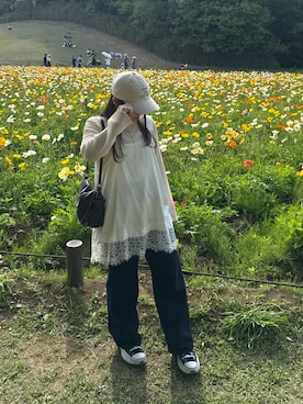 「tiptop（ティップトップ）のアイテム（ワンピース/ドレス）」を使った、minさん（レディース・153cm）の春コーディネート
