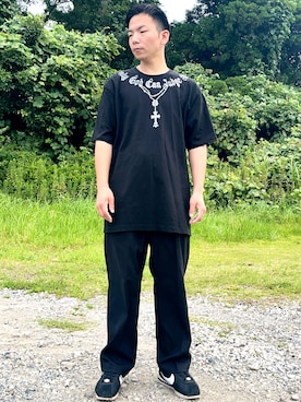 「RAGEBLUE（レイジブルー）のセンタープレス/PEツイルテーパードスラックス（スラックス）」を使った、keeさん（メンズ・168cm・30代）の夏コーディネート