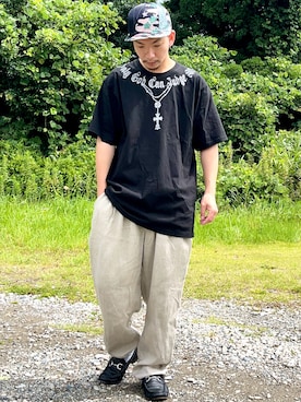 「NEW ERA（ニューエラ）のアイテム（キャップ）」を使った、KEKEさん（メンズ・168cm・30代）の夏コーディネート