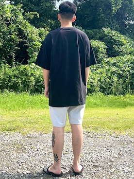 「Hanes」｜「アイテム（パンツ）」を使った、KEKEさん（メンズ・168cm）の夏コーディネート