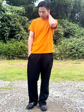 「Subciety（サブサエティ）のTRACK PANTS（その他パンツ）」を使った、KEKEさん（メンズ・168cm）の夏コーディネート