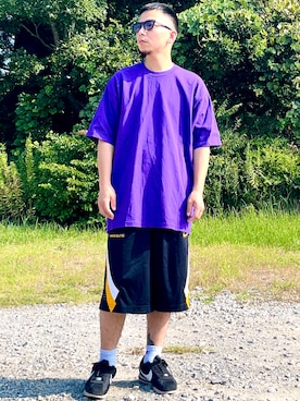 「NIKE（ナイキ）のアイテム（その他パンツ）」を使った、keeさん（メンズ・168cm）の夏コーディネート