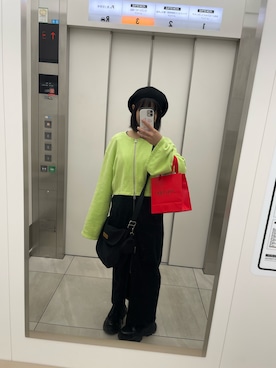 「PAGEBOY（ページボーイ）のアイテム（ハンチング/ベレー帽）」を使った、ひつじさん（レディース・152cm）の冬コーディネート