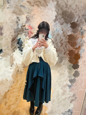 「axes femme（アクシーズファム）のアイテム（その他アウター）」を使った、ひつじさん（レディース・152cm）の冬コーディネート