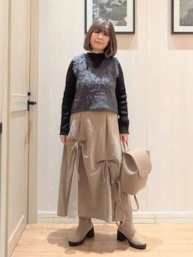 ゆーさんさん(レディース・159cm)の冬コーディネート