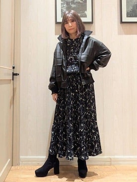 「DRESKIP（ドレスキップ）のアイテム」を使った、ゆーさんさん（レディース・159cm）の秋コーディネート