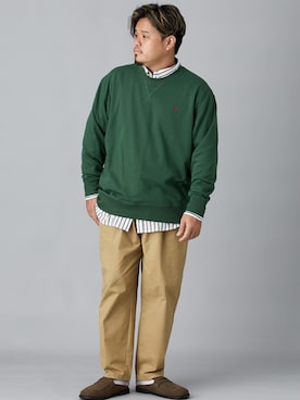 「大きいサイズ」｜ニッセンラージメンズモデルさん（メンズ・172cm）の秋コーディネート