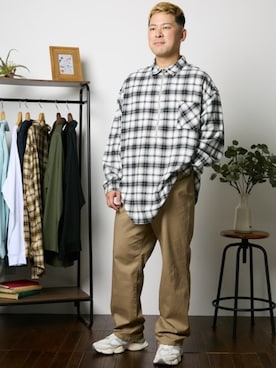 ニッセンラージメンズモデルさん（メンズ・181cm）の冬コーディネート