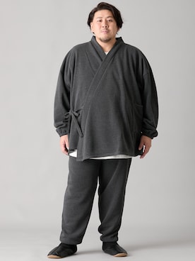 「アイテム（ルームウェア）」を使った、ニッセンラージメンズモデルさん（メンズ・178cm）の秋コーディネート