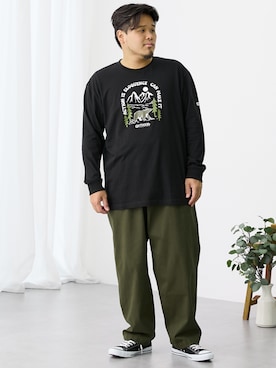 「大きいサイズ」｜ニッセンラージメンズモデルさん（メンズ・172cm）の秋コーディネート