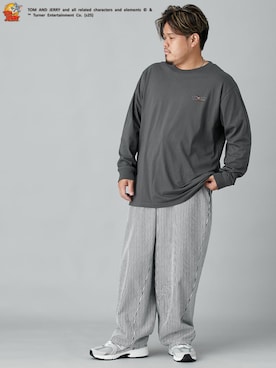 「大きいサイズ」｜ニッセンラージメンズモデルさん（メンズ・172cm）の秋コーディネート